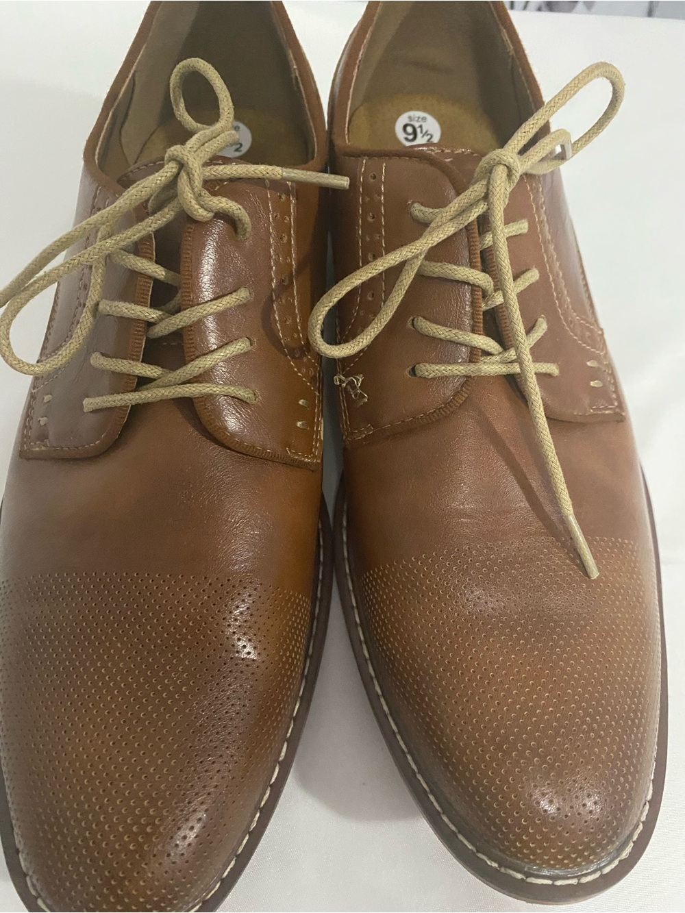 Men’s Steve Madden Brown Leather Lace Up Oxford Size 9.5 Used